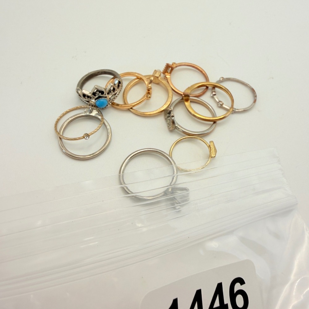 Unbranded Costume Ring Lot Women Mixed Sizes Gold Silver Boho Good 11pc